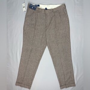 Vtg Polo Ralph Lauren Mens Houndstooth Pants 38 x 32 Trousers 90s Pleated A2